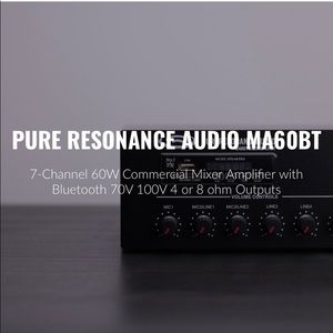Pure Resonance Audio MA60BT Mixer Amplifier